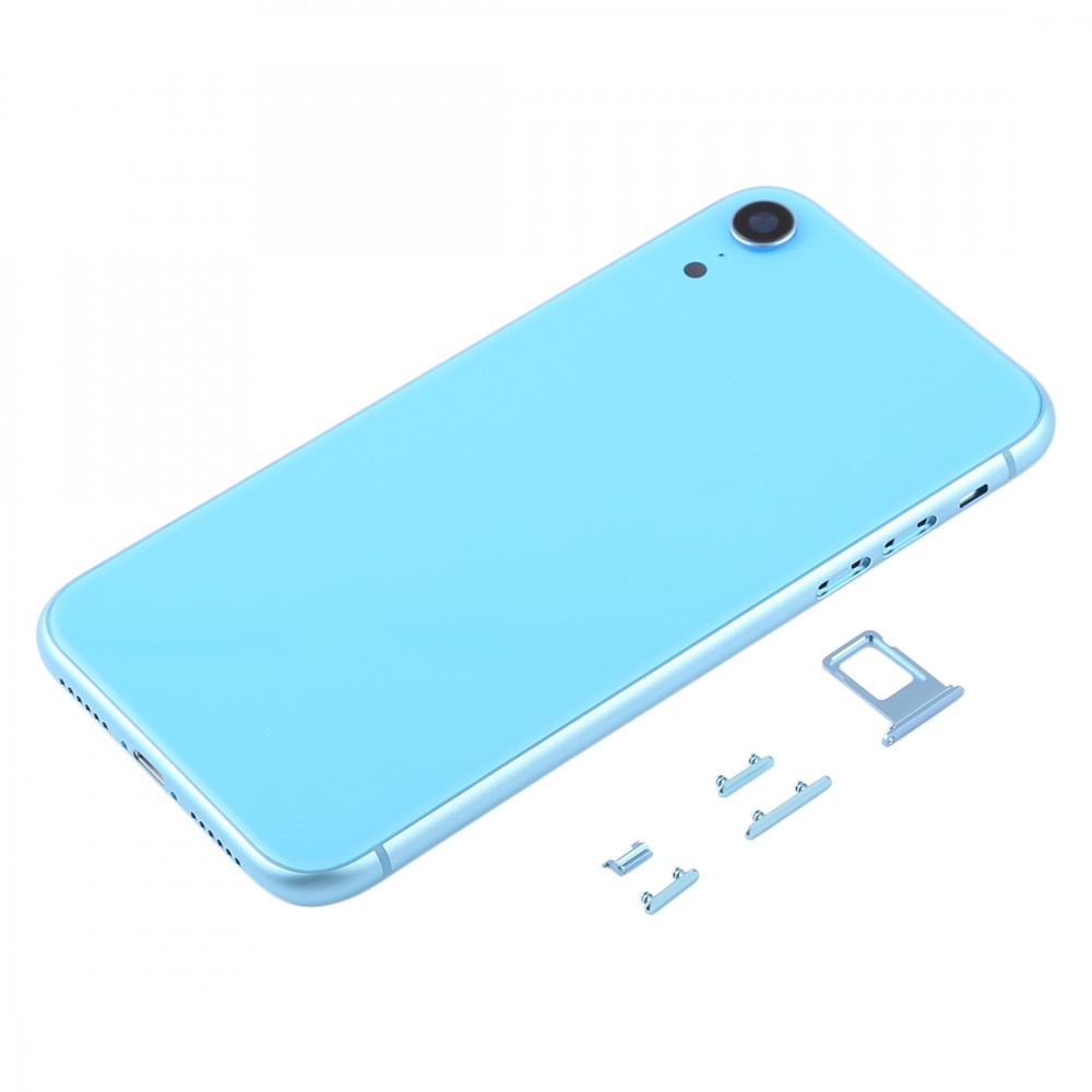 Back Housing Cover with Camera Lens & SIM Card Tray & Side Keys for iPhone XR(Blue) iPhone Replacement Parts Apple iPhone XR